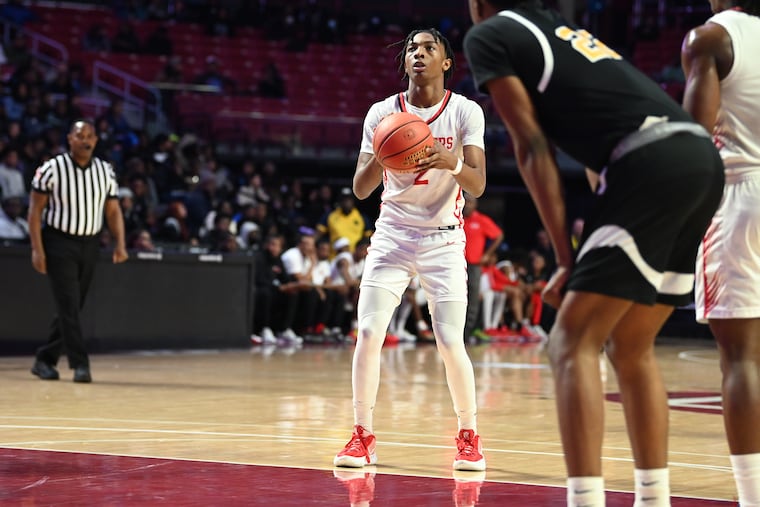 Imhotep junior guard Carnell Henderson shoots a free throw during the Philadelphia Public League semifinals at the Liacouras Center in February. Henderson is poised to step into an even bigger role next season.