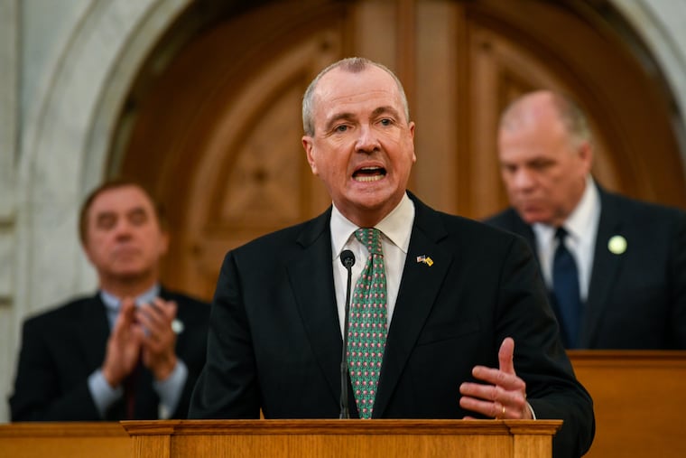 New Jersey Democratic Gov. Phil Murphy speaks during a fiscal year 2020 budget address at the New Jersey State Assembly chamber in Trenton, N.J., on March 5, 2019. Bloomberg photo by Ron Antonelli.