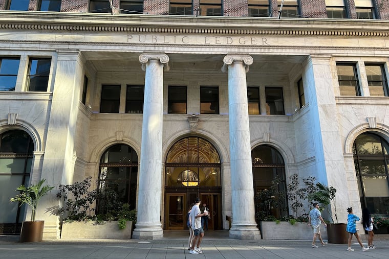 The Public Ledger Building at Sixth and Chestnut Streets.