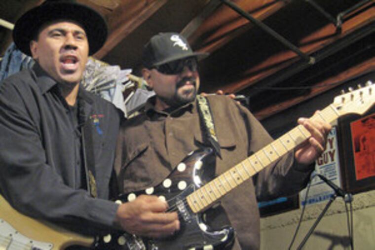 Ronnie Baker Brooks (left), Wayne Baker Brooks, sons of bluesman Lonnie Brooks.