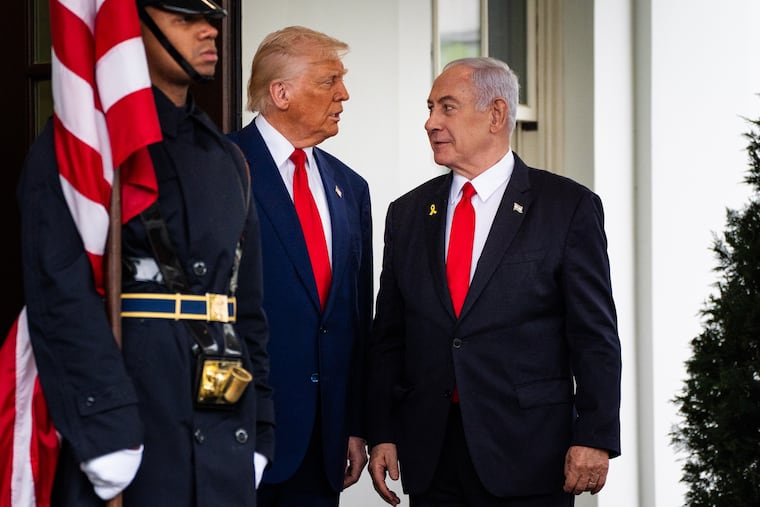 President Donald Trump and Israeli Prime Minister Benjamin Netanyahu at the West Wing of the White House in April.