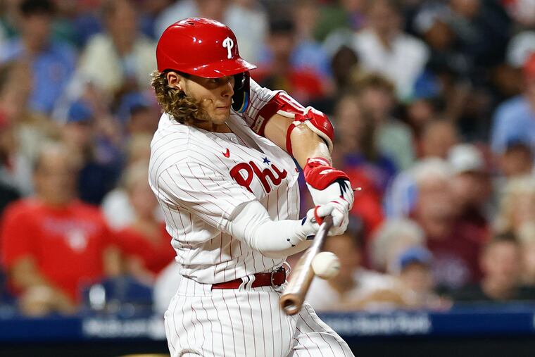 The Phillies' Alec Bohm has 41 hits with runners in scoring position, second in baseball.