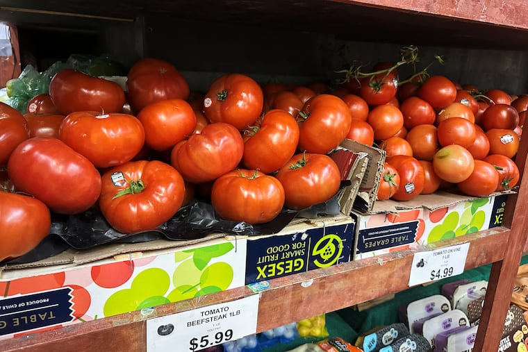 Tomatoes for sale at a supermarket in New York on Tuesday, May 26, 2026. The U.S. withdrawal from a deal allowing duty-free imports of tomatoes from Mexico, which grows most of America's supply, is partly to blame for rising prices.