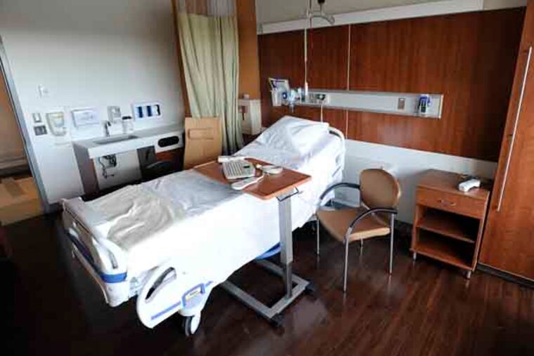 Einstein Medical Center Montgomery, in East Norriton, is opening its doors Saturday September 29, 2012. This is a private patient room on September 24, 2012. All rooms are private and have wireless internet. ( SHARON GEKOSKI-KIMMEL / Staff Photographer )