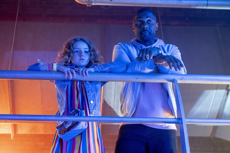 In Netflix's "Turn Up Charlie," premiering March 15, Idris Elba (right) plays a DJ who's enlisted to act as caregiver to Gabby (Frankie Hervey, left), the problem child of an old friend who's become rich and famous.