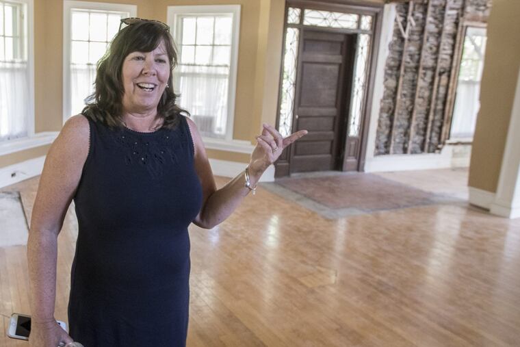 Cheryl Colleluori, the founder of Headstrong, at the home she and others are rehabbing in Swarthmore for use by out of town cancer patients and their caretakers while the patients are being treated at area hospitals.