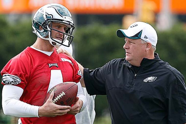 The realization that everyone is starting from ground zero in this offense, which indeed seems to feature a lot of read-option stuff. (David Maialetti/Staff Photographer)