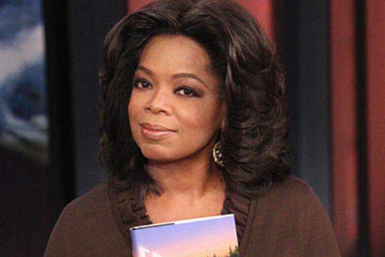 Oprah Winfrey during the live broadcast of her talk show Friday, Sept. 17, 2010, at Harpo Studios in Chicago. Winfrey is honoring Mastery for outstanding work educating Philadelphia students during today's show.