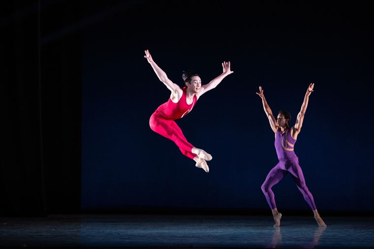Pennsylvania Ballet dancers Zecheng Liang and Jermel Johnson in Jorma Elo's "Trigger Touch Fade."