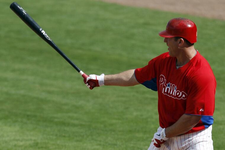 Former Phillies’ first baseman Jim Thome during spring training in 2012.