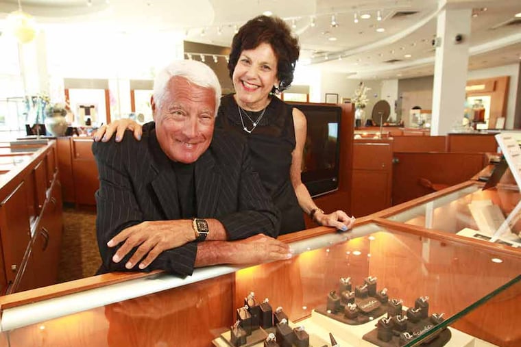 Harvey and Maddy Rovinsky at Bernie Robbins Jewelry store in the Promenade shopping center in Marlton NJ. ( MICHAEL BRYANT / Staff Photographer )