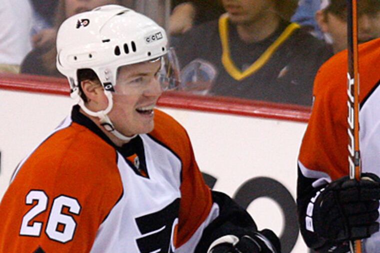 Former Flyers' defenseman Danny Syvret signed a 1-year contract to join the Anaheim Ducks. (AP Photo/Gene J. Puskar)