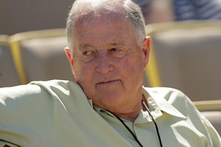 Three of Pat Gillick's acquisitions this season - Matt Stairs, Joe Blanton and Scott Eyre - contributed to the Phillies' NLCS Game 4 win over the Dodgers. (Yong Kim / Staff Photographer)