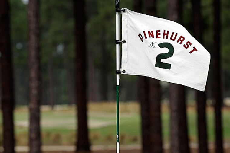 A flag at Pinehurst Resort & Country Club’s Course No. 2. (Gerry Broome/AP)