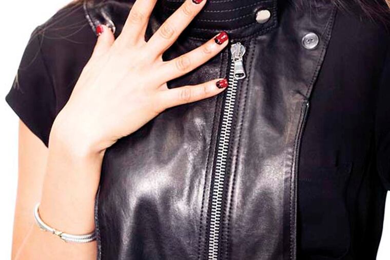 A zip-in, zip-out leather moto dickey. (Michael S. Wirtz / Staff Photographer)