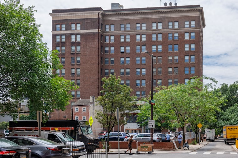 The exterior of Juniper Residence Hall and Center for Immersive Media, 311 S. Juniper St. in Philadelphia.