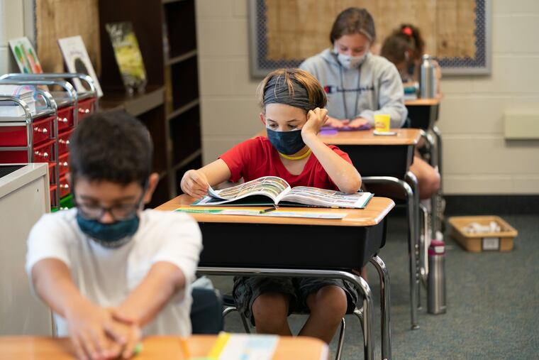 Fifth-grade students at Lower Gwynedd Elementary School in Ambler last September.