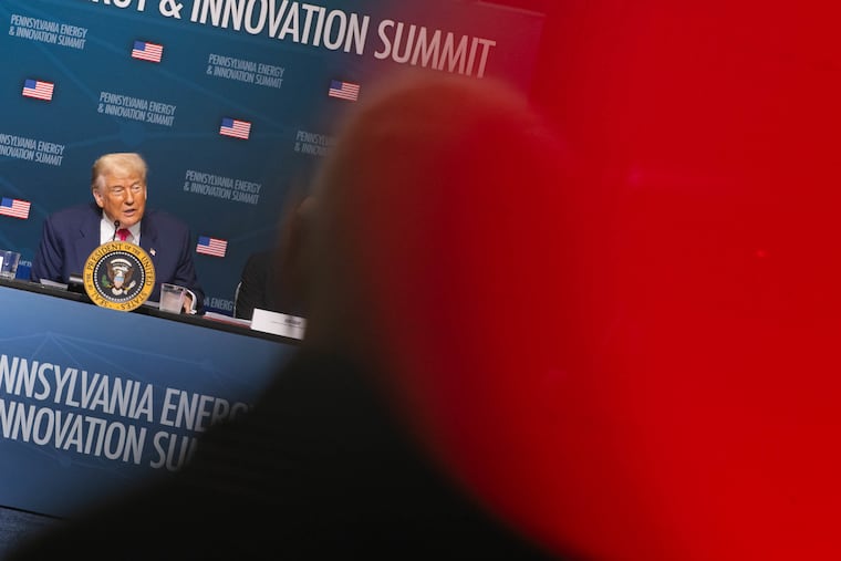 President Donald Trump speaks at the Pennsylvania Energy and Innovation Summit at Carnegie Mellon University in Pittsburgh last month.
