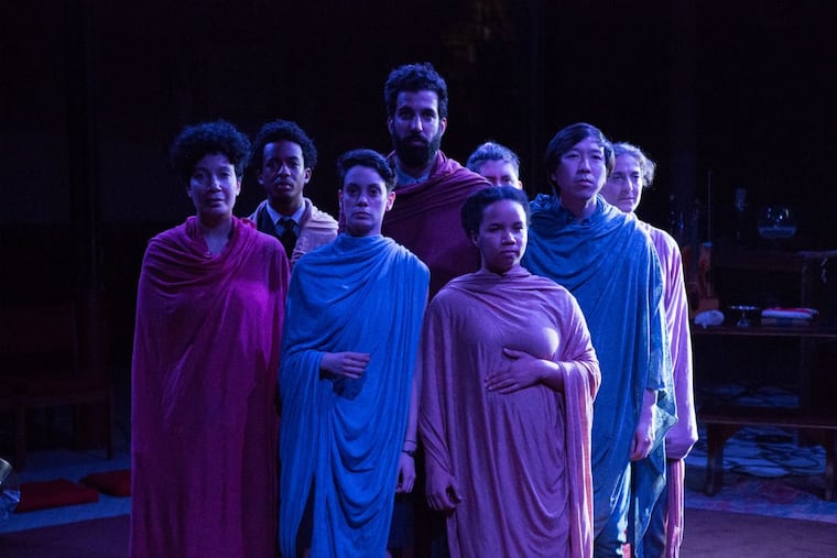 The cast of “A People,” an Orbiter 3 production through June 2 at The Drake.