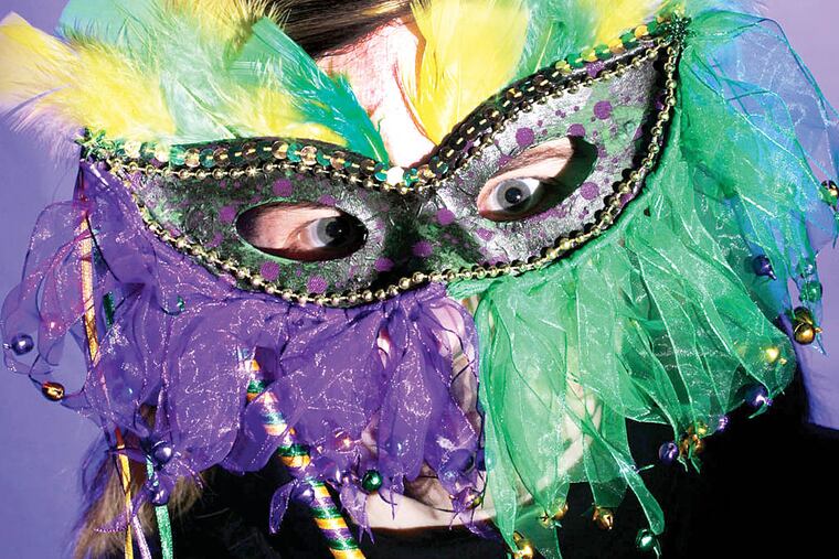 Celebrate Mardi Gras with this colorful, festive mask.