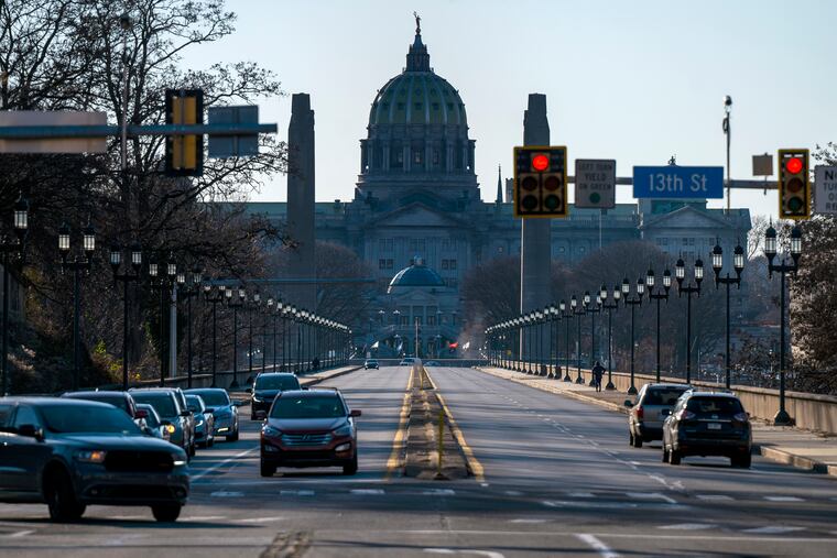 The exterior of the Pennsylvania Capitol in Harrisburg.