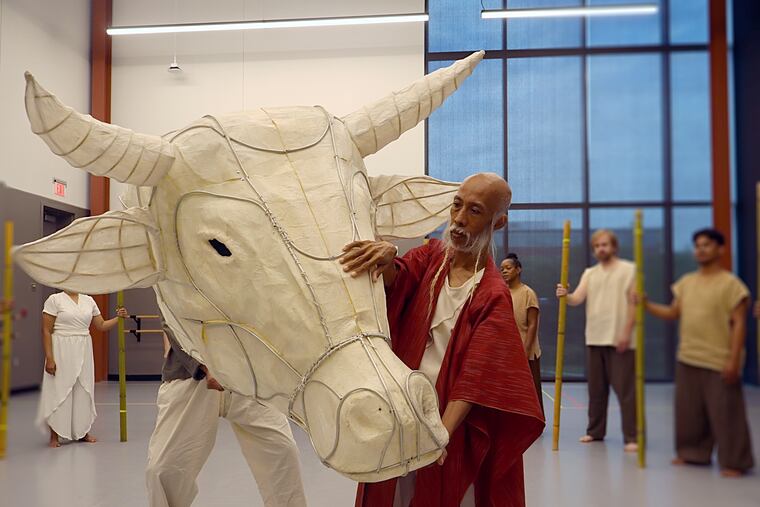A rehearsal of 'Ramayana' from EgoPo Classic Theater in collaboration with Papermoon Puppet Theatre of Java and Kalanari Theatre Movement of Bali.