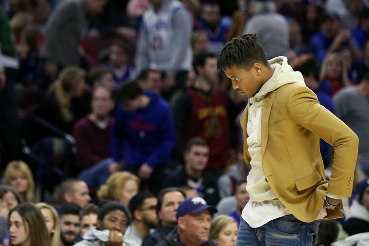 Sixers' guard Markelle Fultz during Friday's game against the Cavaliers.