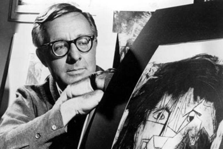 This 1966 file photo shows science fiction writer Ray Bradbury looking at a picture that was part of a school project to illustrate characters in one of his dramas. Bradbury, who wrote everything from science-fiction and mystery to humor, died Tuesday, June 5, 2012 in Southern California. He was 91. (AP Photo, file)