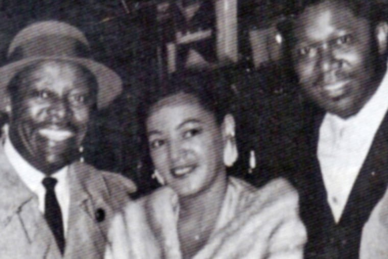 Dottie Smith with band leader Louis Jordan (left) and guitarist B.B. King.