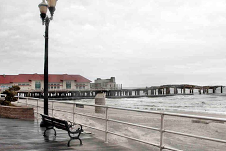 Garden Pier on the Boardwalk in Atlantic City was built in 1913 and once supported a ballroom, a theater, and popular exhibits. Soon about 6,000 cubic yards of damaged concrete from the pier will be added to the Great Egg Harbor Reef, an artificial habitat for marine life.