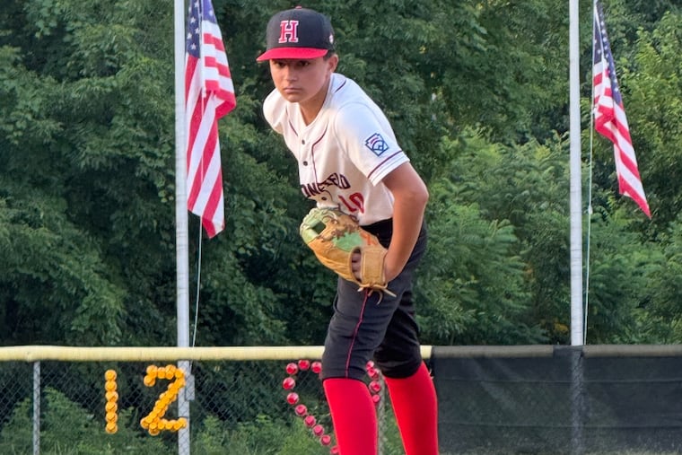 Marco Rocco is a 12-year-old pitcher and infielder on the Haddonfield Little League team.