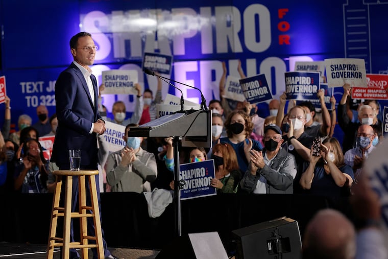 Attorney General Josh Shapiro in Abington during his campaign kickoff last week.