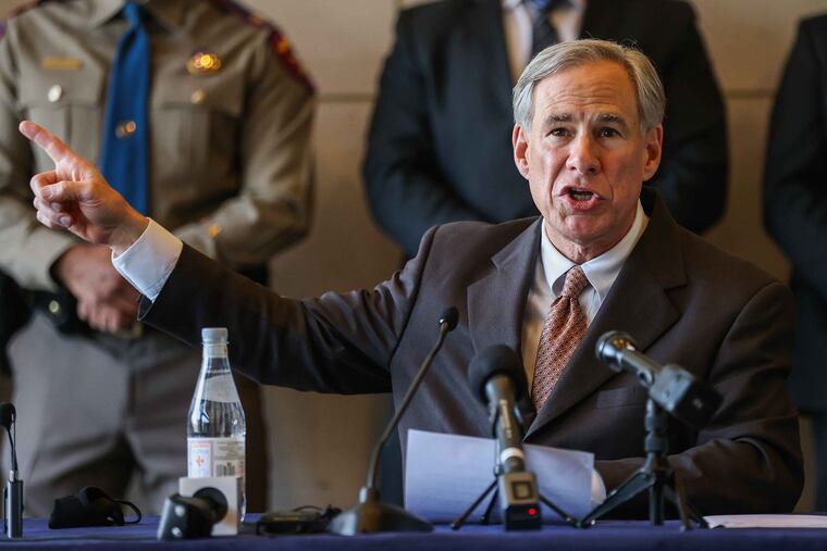 Texas Gov. Greg Abbott, seen here in Dallas in March 2021.