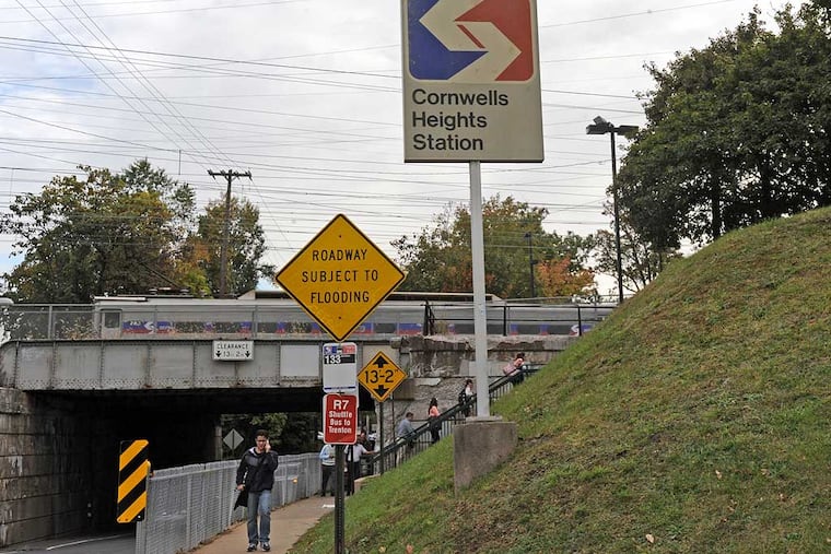Bensalem, PA on Oct. 16, 2013. Here, the Cornwells Heights train station. ( APRIL SAUL / Staff )