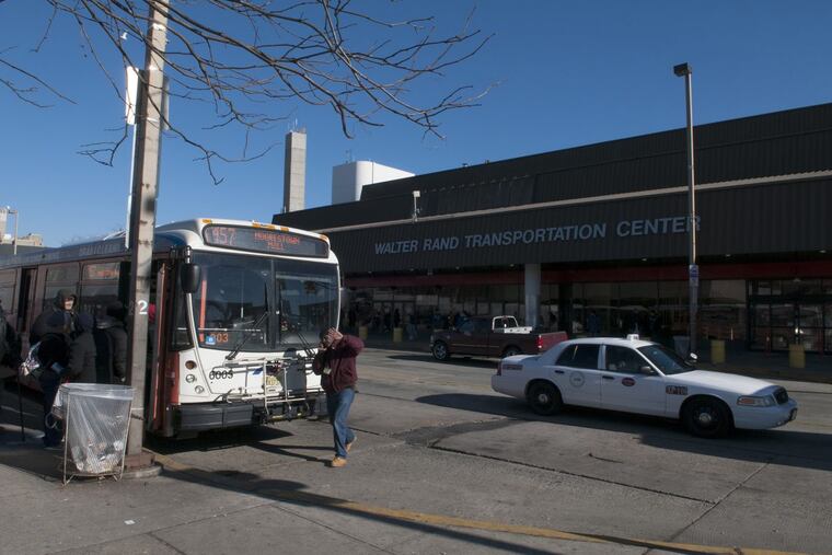 Bus stop in front of the Walter Rand Transportation Center Broadway and Martin Luther King Blvd Camden NJ December 20, 2016 ( RAYMOND W HOLMAN JR / For the Inquirer )