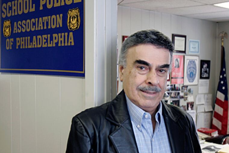Michael Lodise, president of Philadelphia school police officers
union, in his office in March. (David Swanson / Staff Photographer, file)