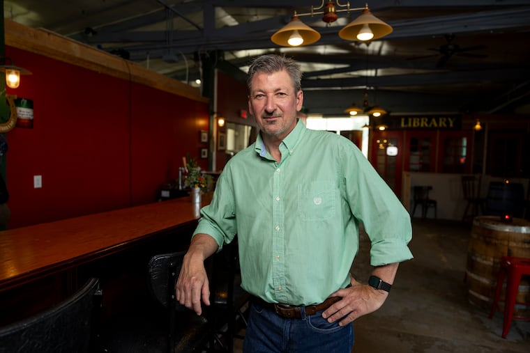 Brendan FitzGerald, owner of Dublin Brewing Company, poses for a portrait inside his Irish pub in Downingtown, Pa., on Wednesday, April 15, 2026.