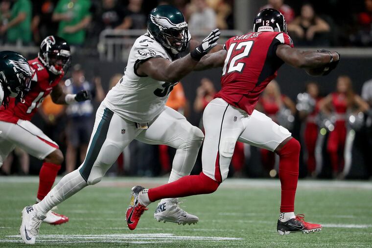 Fletcher Cox played 74 percent of the snaps in the Eagles' loss to the Atlanta Falcons. That’s a far cry from his 86.7 snap percentage in the first two games last season.