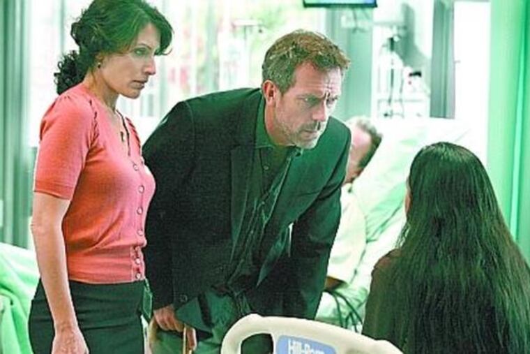 For Hugh Laurie (center) the doctor on "House," the patient is the most important person.