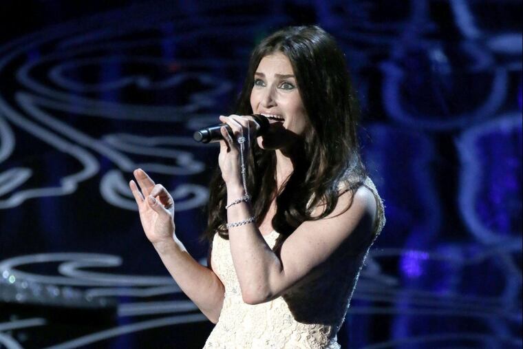 Idina Menzel performs during the 86th annual Academy Awards on Sunday, March 2, 2014, at the Dolby Theatre at Hollywood & Highland Center in Los Angeles. She’ll perform in Minneapolis before the Super Bowl