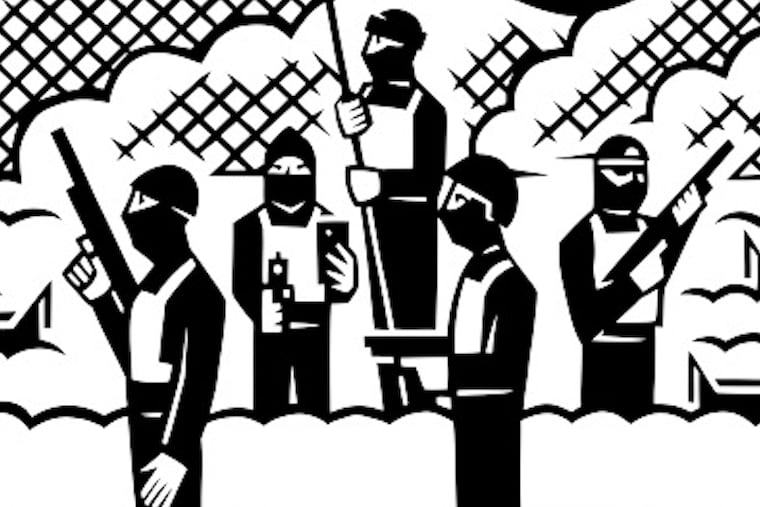 A detail from "MAGA, ICE Is" — a paper-cut illustration by the artist Joe Boruchow.