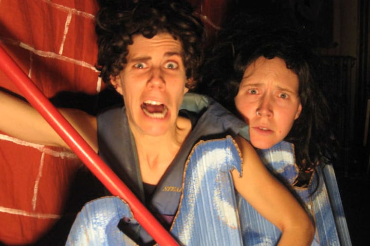 A performance experiment, "Below and Beyond," with Beth Nixon (left) and Sarah Lowry, will go on at The Rotunda, 4014 Walnut St.