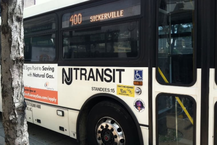 A file photo of an NJ Transit bus.