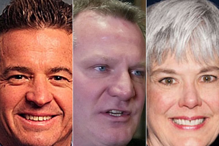 Among those vying for a spot on the Pa. Supreme Court are (from left) David Wecht, Kevin Dougherty and Judith Olson.