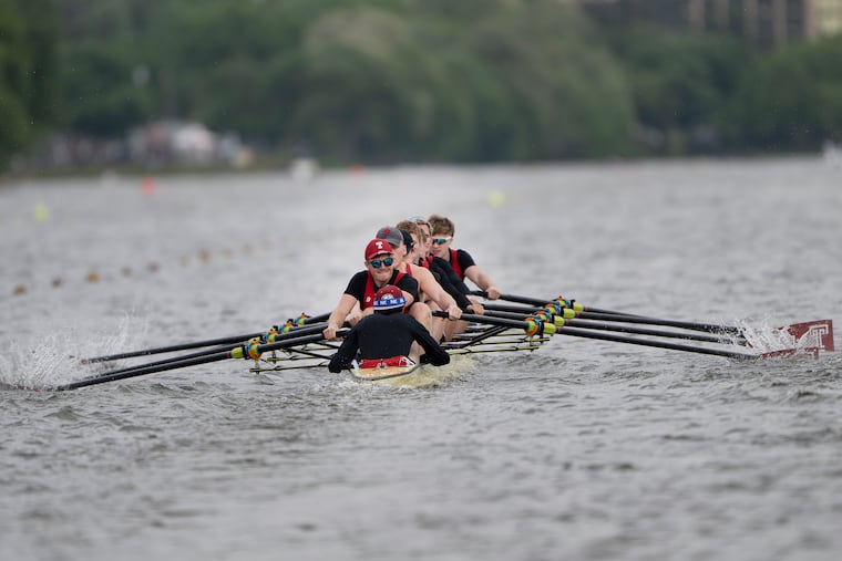 Temple men’s varsity eight placed first in time trails on Friday at the Dad Vail Regatta.