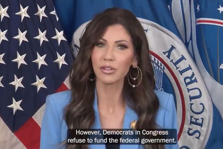 Homeland Security Secretary Kristi Noem released an official video about travel delays during the government shutdown, blaming Democrats. Some airports have refused to post it.