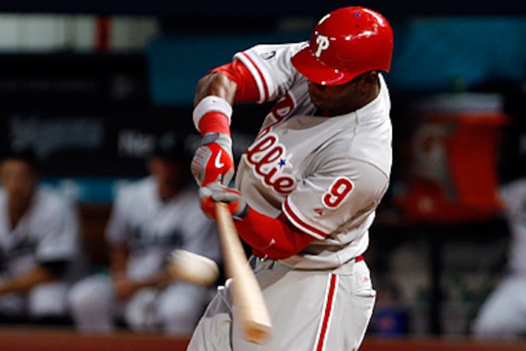 Domonic Brown had to choose whether he wanted to pursue a career in football or baseball. (AP Photo/Alan Diaz)