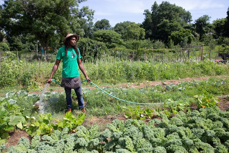 Chris Bolden-Newsome, codirector and farm manager of Sankofa Community Farm at Bartram's Garden.