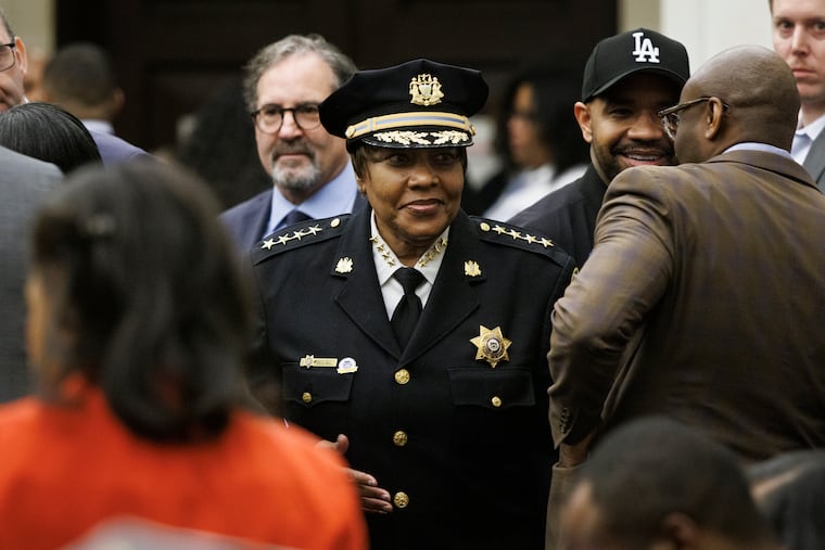 Sheriff Rochelle Bilal, seen during Mayor Cherelle L. Parker's budget address on March 12, 2026. Winning bidders at property auctions say they are still having problems obtaining deeds from Bilal's office, months after paying.