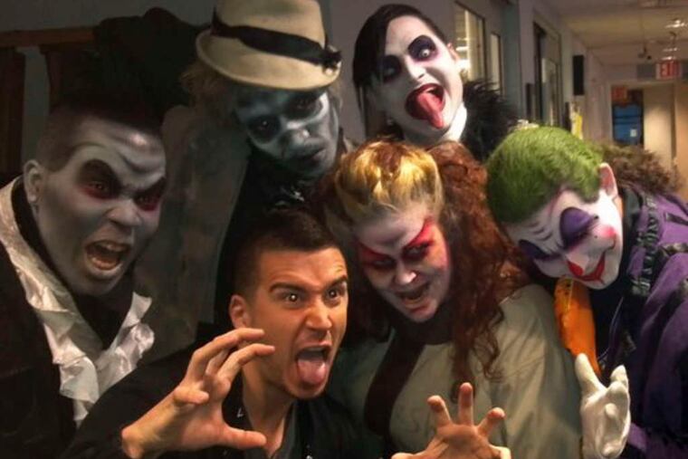 Vinny Guadagnino of "Jersey Shore" and a few of his friends at Great Adventure.